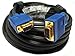 Importer520 50 FT SVGA HD15 SUPER VGA Male to Male M/M MONITOR/LCD/PROJECTOR CABLE projectors and computer flat panel display monitors netflix - HDTV Plasma Televisions LCD LED TV With Ferrites - Blue