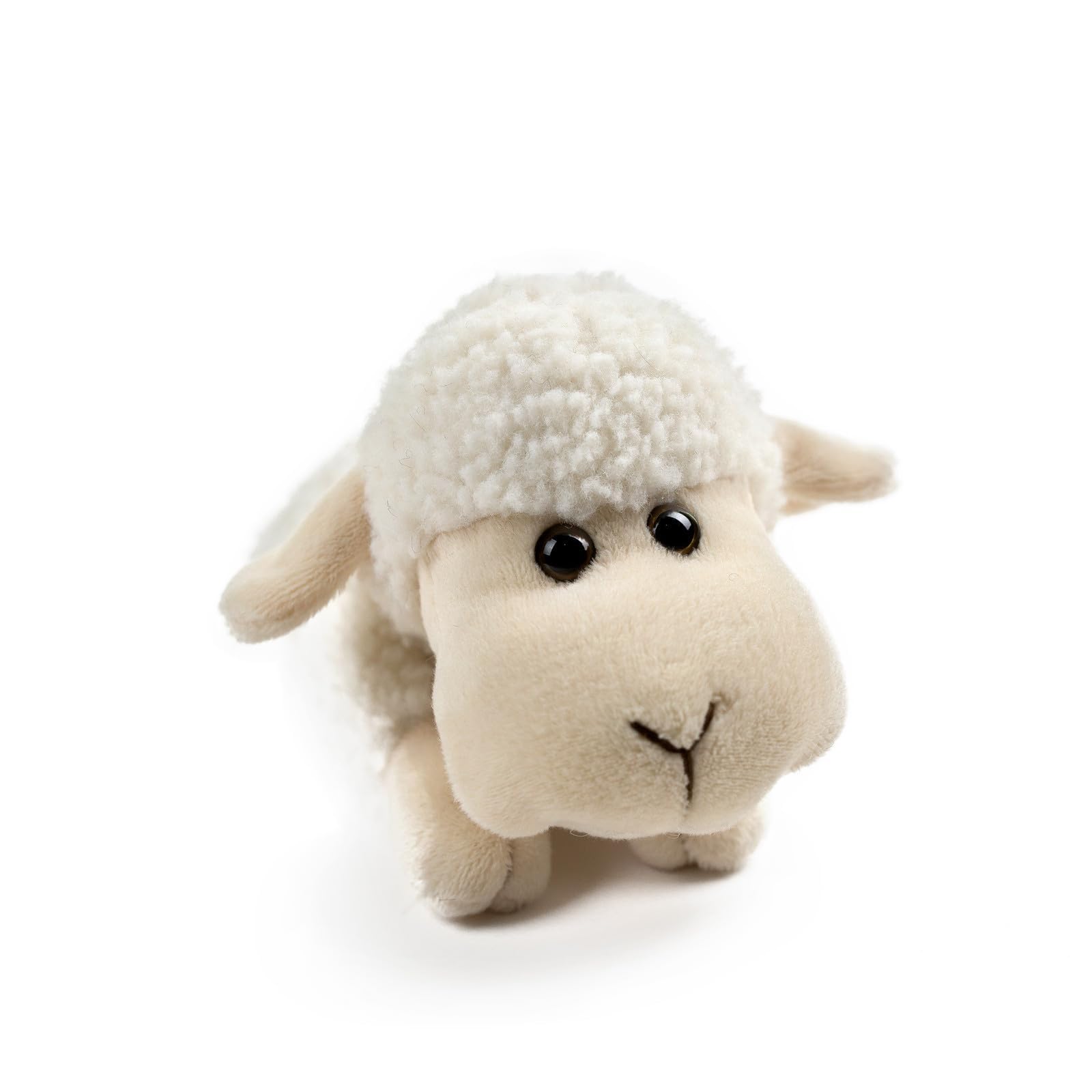 lilizzhoumax Simulation Lamb Plush Toy 20cm/8”, lie Realistic Stuffed Animal Wild Cute Sheep Plush Toy, Super Soft Sheep Plush Home Decoration Animal Toys, Gift for Friends and Kids white — image 1