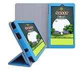 Insignia Flex 7-Inch Tablet (NS-15AT07) Custom Fit Portfolio Leather Case Cover with Built In Stand- Blue