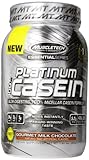 MuscleTech Platinum 100% Casein, Slow-Digesting 100% Milcellar Casein Formula, Gourment Milk Chocolate, 1.82 lbs (824g)