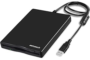 aelrsoch 3.5" External Floppy Disk Reader Drive Portable 1.44MB FDD for PC Windows 98/ME/2000/XP/Vista/Windows 7/8/10