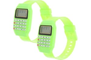 Artibetter 2pcs Kids Calculator Watch Watch Calculator for Little Kid Green Calculation for Children Sturdy Easy to Wear