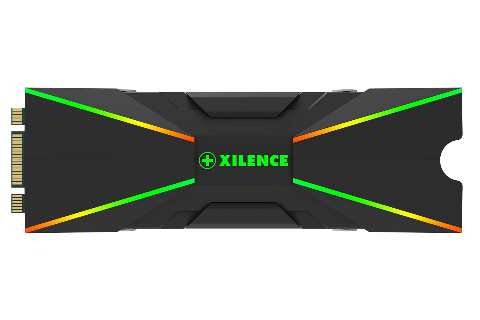Xilence M2SSD.B.ARGB M.2 2280 SSD PCIe NVMe/SATA Cooler, 3PIN ARGB 5V, Easy Assembly, Ideal for High Cooling Requirements of SSD in Gaming and Streaming Passive, Black