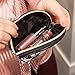 Adrienne Vittadini Cosmetic Makeup Bags: Compact Travel Toiletry Bag Set in Small, Medium and Large for Women and Girls - Black and Pink Hex