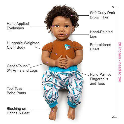 Paradise Galleries African American Black Reborn Baby Boy Doll