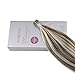Moresoo I Tip Hair Extensions Human Hair Light Brown with Platinum Blonde Highlight I Tip Human Hair Extensions 16Inch 0.8G/S 50S
