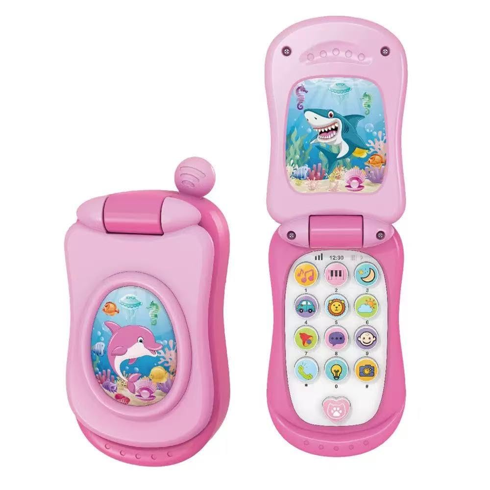 Toy Phone Baby Phone Toy for 1-6 Year Old Boys Girls Music Fake Mobile Phone Toy Gifts for Toddler Age 2 3 4 5 Play Phone Toys Gifts for Boys Girls Kids Age 6M+ — image 1