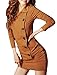 Allegra K Women Long Sleeve Fitted Casual Mini Shirt Dress
