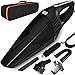 Teefortek Car Vacuum, DC 12V 120W High Power Portable Handheld Car Vacuum Cleaner with LED Light; Strong Suction, Wet Dry Use Auto Car Vacuums for Quick Cleaning, 14.5 feet Power Cord, Carry Bag