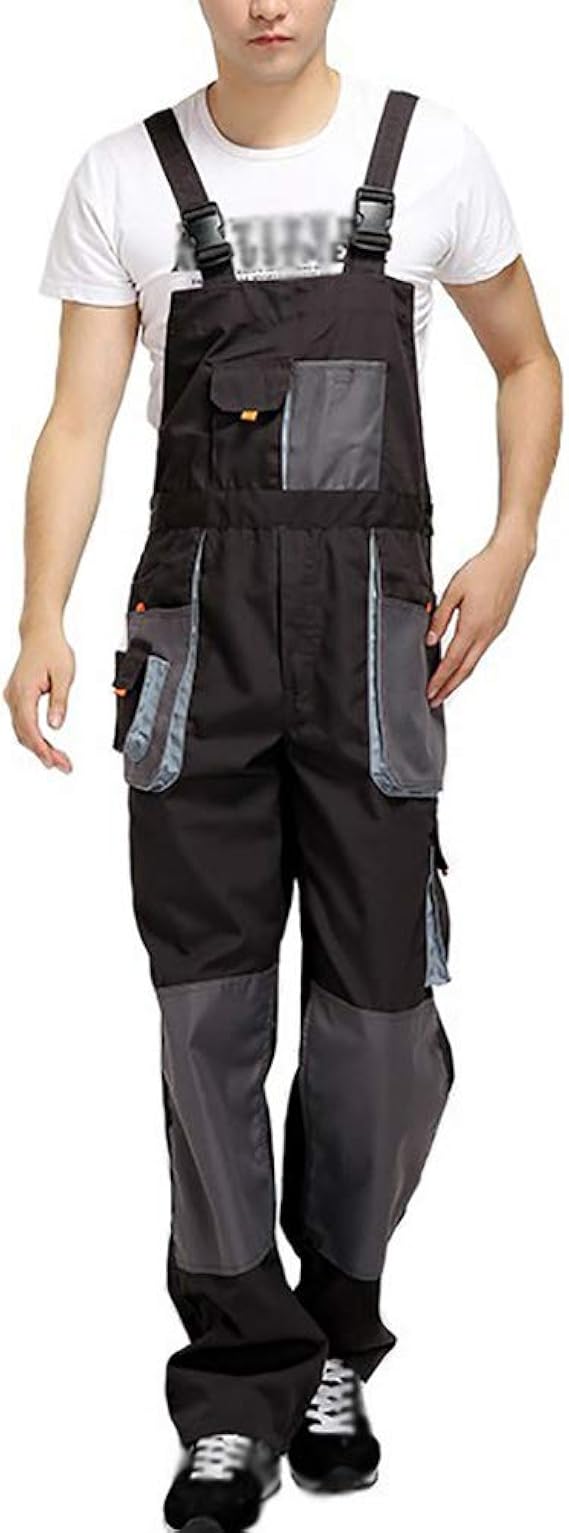 Freebily Herren Arbeitsoverall - Basic Overall Mit Vielen Taschen - Polyester/Baumwolle Für Handwerker