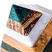 NOVICA 169542 Hand Crafted Multicolor Natural Gemstone Geometric Positive Energy Spiritual Healing Pyramid Sculpture, 3