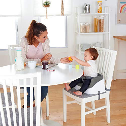 Ingenuity SmartClean Toddler Booster Seat for Dining Table with 3-Point Harness Straps, 1 Count (Pack of 1)