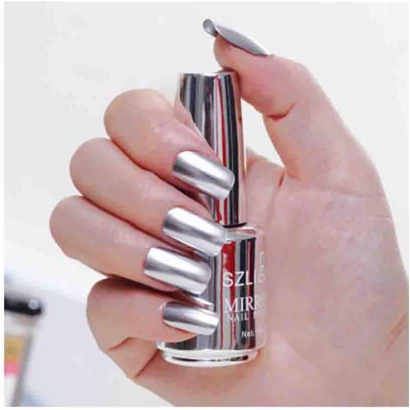 1pcs Mirror Nail Polish Metallic Nail Polish Magic Mirror Effect Chrome Nail Art Polish Varnish (L)