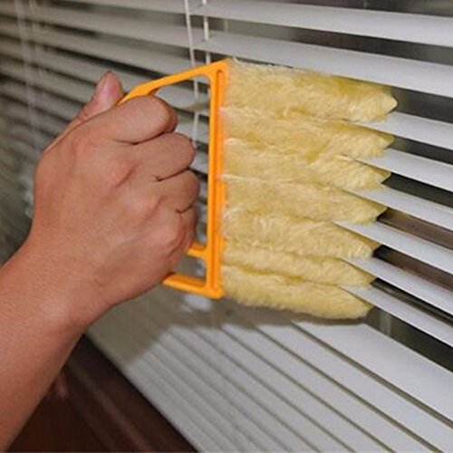 No.2 Warehouse Practical Mini-Blind Cleaner Brush Vertical Window Blinds Brush Cleaner Mini 7 Shape Handheld Magic Blind Cleaning Brush Novelty Household Tool for Shutter