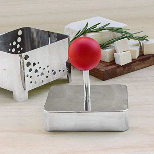 Raw Rutes - Tofu Press (Sumo) - Remove Water from Tofu OR Make Your Own Tofu or Paneer - USA Made from FDA Approved Stainless Steel