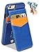 iPhone 6S Plus Case, SAMONPOW Faux Leather Cover with Back Flip Stand Feature iPhone 6 Plus Wallet Case ID Credit Debit Card Slot Holders Protective Shell for iPhone 6/6S Plus 5.5 Inch - Dark Blue