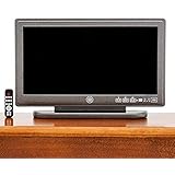 Odoria 1:12 Miniature LED TV Television with Remote Control Dollhouse Decoration Accessories