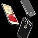 JETech Case for Motorola Moto M, Protective Cover with Shock-Absorption and Carbon Fiber Design, Black