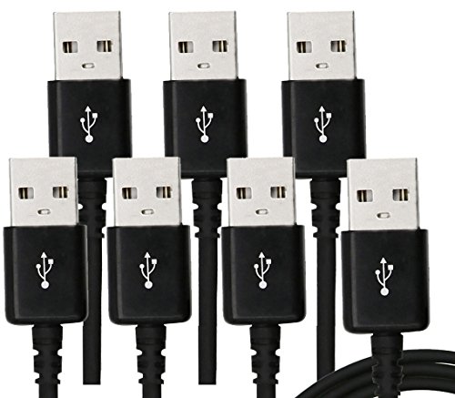 MortyMart 7-Pack Micro USB Cable 6.5Ft Android Charger Cable, USB 2.0 A Male to Micro B Sync and Charging Cables Compatible with All Devices with Micro USB Connector