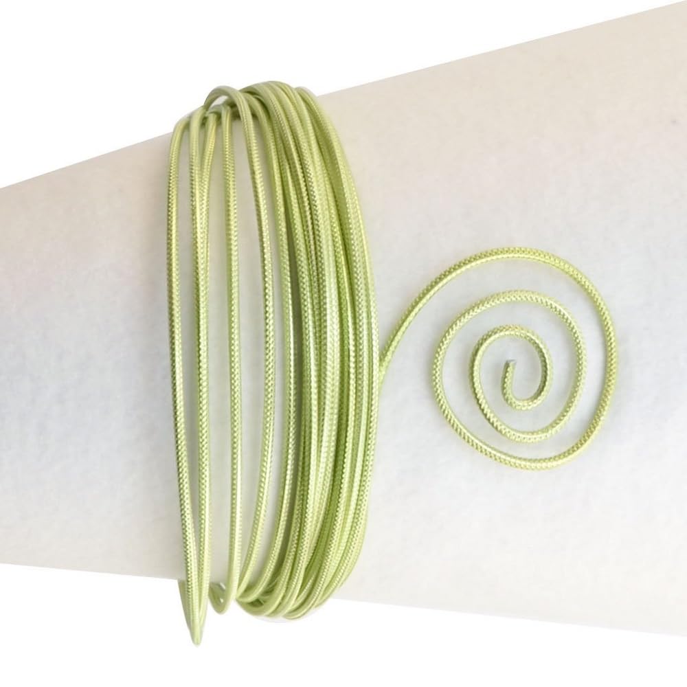 Vaessen Creative Aluminium Craft Wire Round 16.4 ft (5 m) x 0.08" (2 mm) Mint Green - Flexible Metallic Wire for Crafting, Flower Arranging, Jewellery Making and Modelling