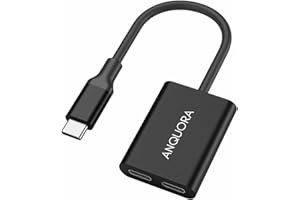 ANQUORA AR Glasses Adapter, USB C to AR Glasses 4K@60Hz and Charging Up to 100W PD, Plug and Play, Compatible with Switch 1,Steam Deck, ROG Ally and More, Supports Rokid/XREAL/Viture AR Glasses