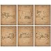 BigWig Prints Construction Truck Patent Wall Art - Vintage Vehicle Blueprint Prints, Industrial Truck Posters for Office or Home, Rustic Construction Decor - Unframed Set of 6 (8x10)