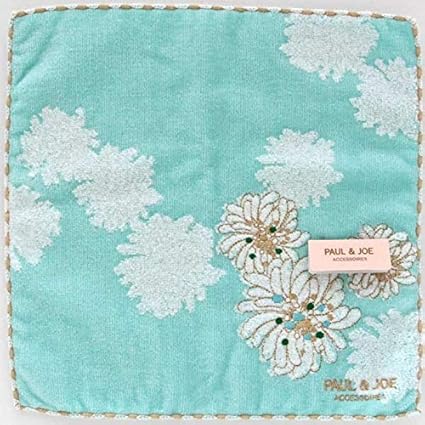Amazon ポール ジョー レディース タオルハンカチ ブルー フラワーモチーフ 綿100 婦人 ハンドタオル ポールアンドジョー Paul Joe Accessoires 97 02 ハンカチ バンダナ 通販