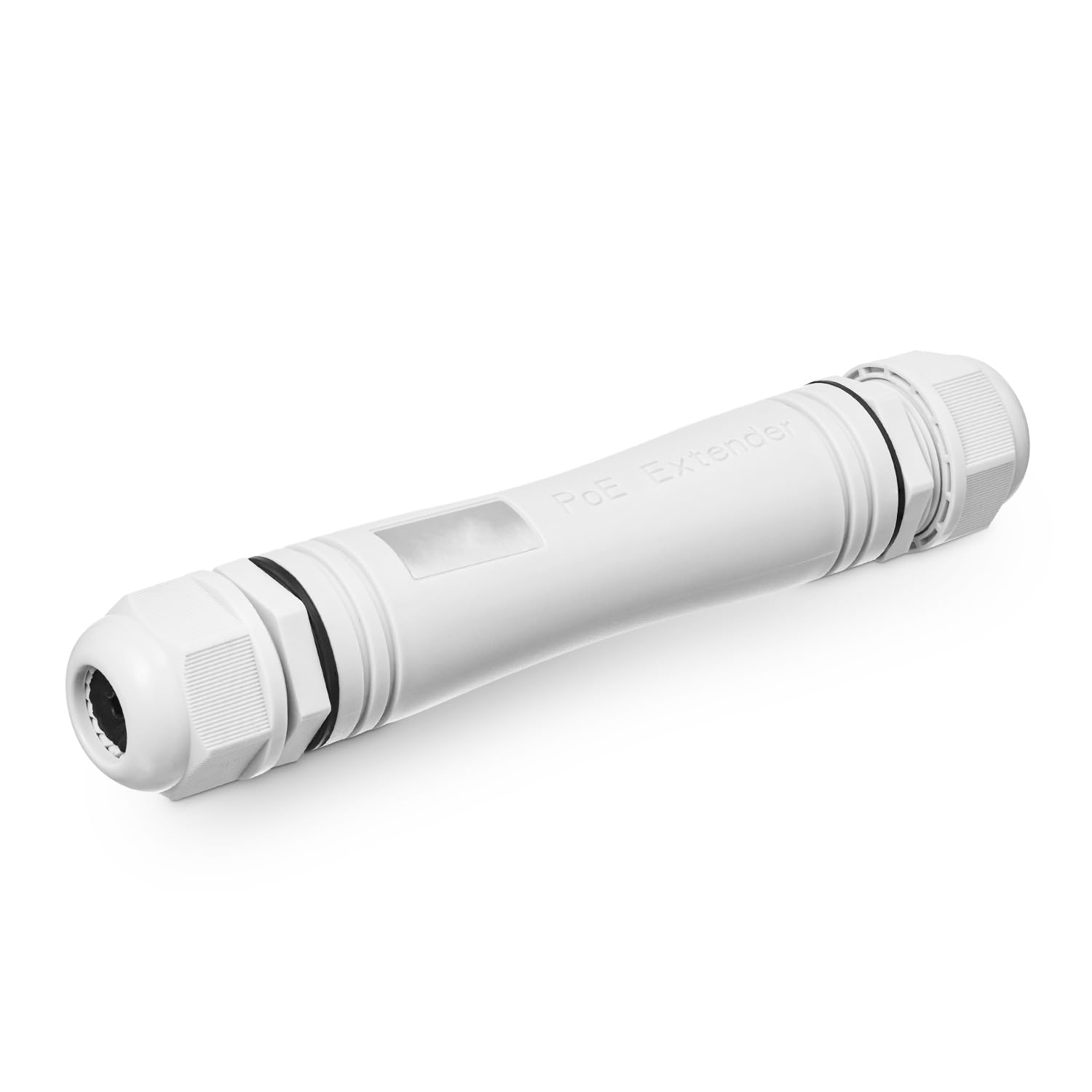 Binardat Outdoor Gigabit PoE Passthrough Switch, 1 PoE in 1 PoE Out Extender, IEEE802.3af/at PoE Powered 30W, 10/100/1000Mbps Ethernet, IP67 Waterproof Plug and Play