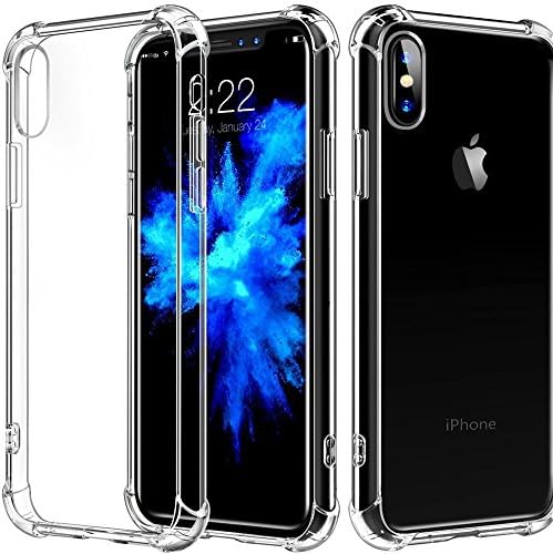 iPhoneX Case iPhone X Cover iPhone 10 Case Transparent TPU + Polycarbonate Back Scratch Protection Anti-Fingerprint Prevent Falling Shock Absorption