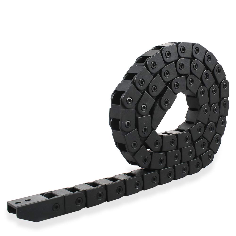 1M R28 Reinforced Nylon Drag Chain Plastic Cable Drag Chain Wire Carrier for 3D Printers CNC Machine Tools (10x10mm)