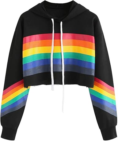 rainbow sleeve hoodie
