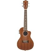 Lanikai MA-CEC 4 String Ukulele, Electric Concert Cutaway Mahogany Ukulele, with Fishman Kula Preamp