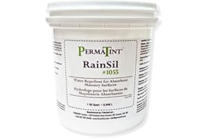 PermaTint 1055 RainSil Water Repellent Sealer, 1 Quart (60 sq. ft. Coverage) – Clear Poly-Siloxane Penetrating Masonry Sealer
