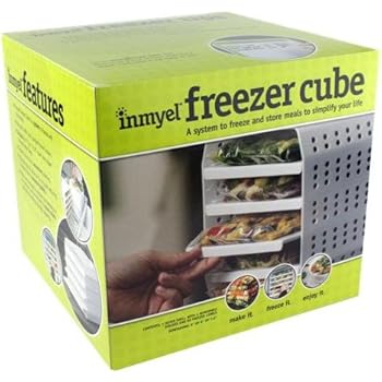 Inmyel Freezer Cube, A system to freeze and store homemade ready to heat-and-eat meals in zipper closure freezer bags. Perfect for portion control meals.