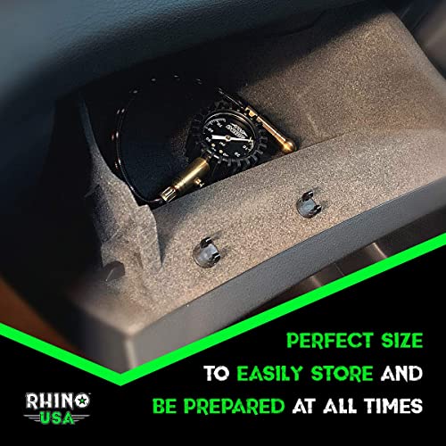 Rhino USA Heavy Duty Tire Pressure Gauge (075 PSI) Certified ANSI