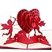 IShareCards Handmade 3D Pop Up Greeting Card Cupids Heart