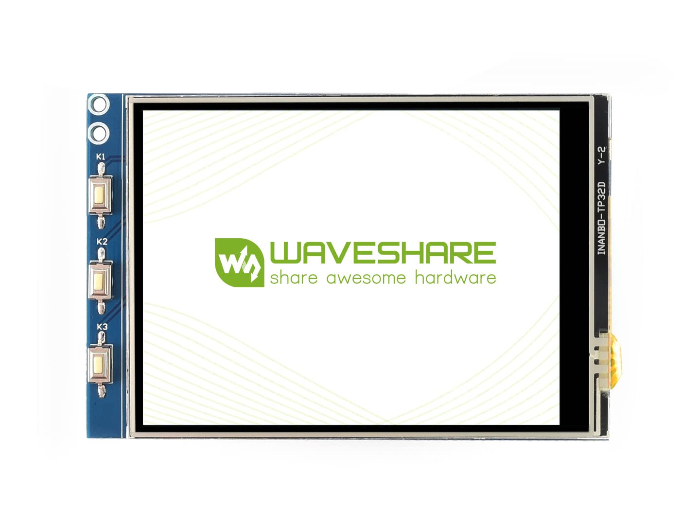 Waveshare Pi LCD Display Module 3.2inch 320x240 Resolution TFT Resistive Touch Screen Panel SPI Interface for Any Version of Rapsberry-pi