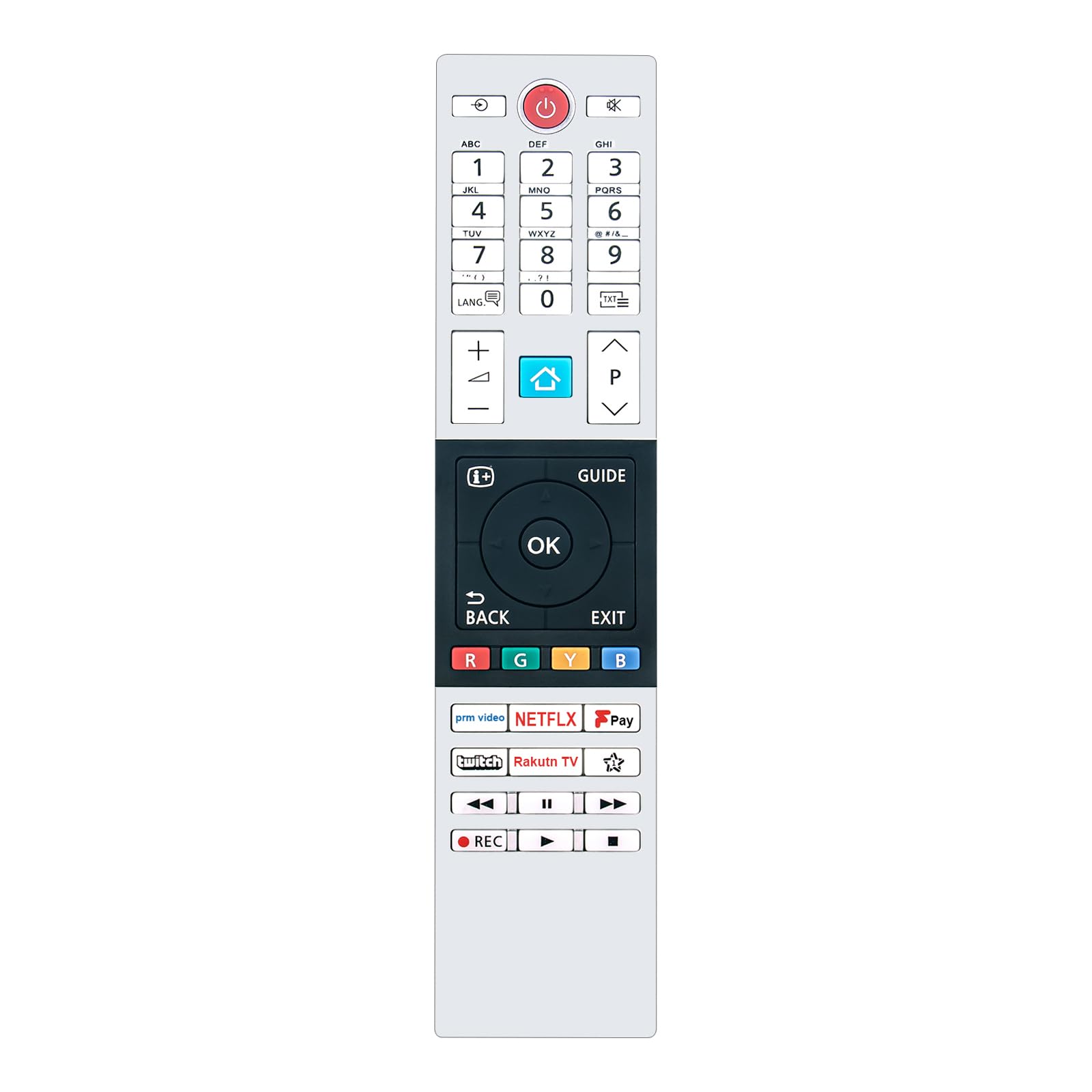 VINABTY CT-8560 TV Remote Control - Replacement Fit for Toshiba SMART LED TV CT8560, 43UK3C63DB, 32LK3C63DB, 50UK3C63DB