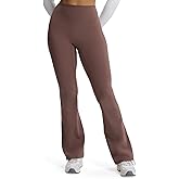 Aoxjox Flare Leggings for Women Metamorph Mid-Rise Hidden Scrunch Butt Lifting Wide Leg Yoga Pants 30"/32"/34"