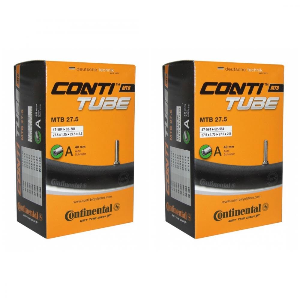 Continental Unisex Adult 182331 Bicycle Inner Tubes, Black, 27.5 Inches