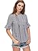 Romwe Women's Cute Blouse Short Sleeve Summer Tunic Top Black M