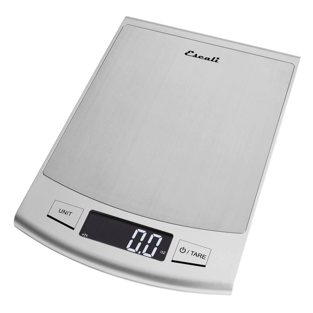 Escali 2210S Passo High Capacity Digital Scale, Stainless Steel Platform, 22 Pound/10 Kilogram capacity, 24.1 x 16.5 x 1.9 centimeters