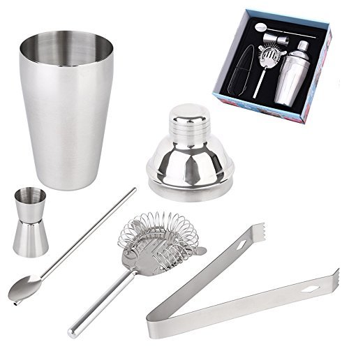 Cocktail Shaker Set 5 Pieces - Martini Mixer Bar Tools with Gift Box for Bartender Accessories