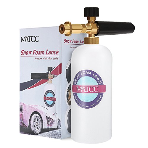 Matcc foam cannon 33 fl. oz (1liter) bottle adjustable …