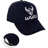 Desert Cactus Western Washington University Baseball Hat Vikings WWU Brimmed Embroidered Cap Adjustable Cloth Strap Adult (Style A) Blue