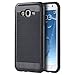 Samsung Galaxy J5 J500 2015 Case - Hybrid Hard Shockproof Case Heavy Duty Protective Brushed Phone Armor Protector Cover - Black
