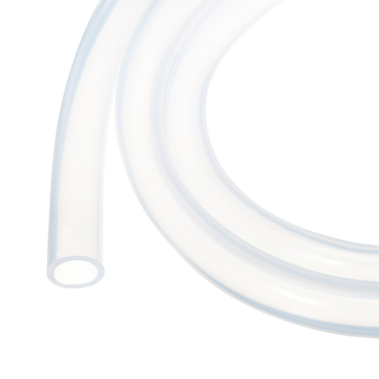 Rebower 2m(7ft) Silicone Tubing 14mm ID 18mm OD Clear Industrial Plastic Tubing Pure Silicone Hoses for Pump Siphoning Draining Irrigation Brewing, 9/16" x 0.7"