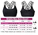 YIANNA Womens Sports Bra High Impact Cross Back Padded Wireless Workout Activewear Running Yoga Bra