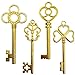 Mmei 40 pcs Large Antique Gold Steampunk Vintage Skeleton Keys for DIY Wedding Party Gifts Jewelry Necklace Pendants Decoration (4 Different Style x 10)
