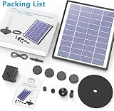 AISITIN 6.5W Solar Fountain with 1500mAh Battery Backup 10 Nozzles view 10